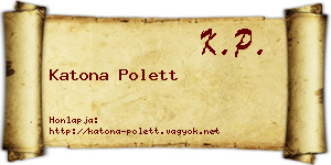 Katona Polett névjegykártya